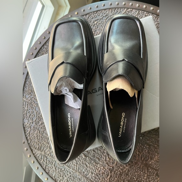 NEW VAGABOND DORAH BLACK LOAFERS 40 10 - Picture 10 of 14